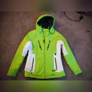 Women's Lime Green and White Jacket